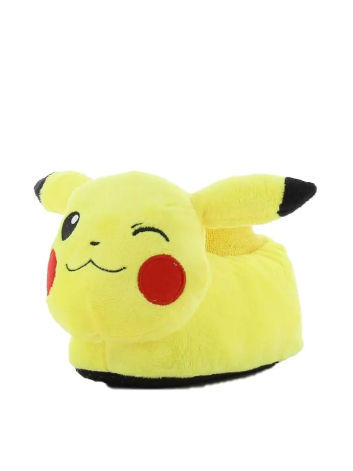 Hausschuhe mit Pokémon Pikachu Motiv, in Gelb, Schlupfschuh