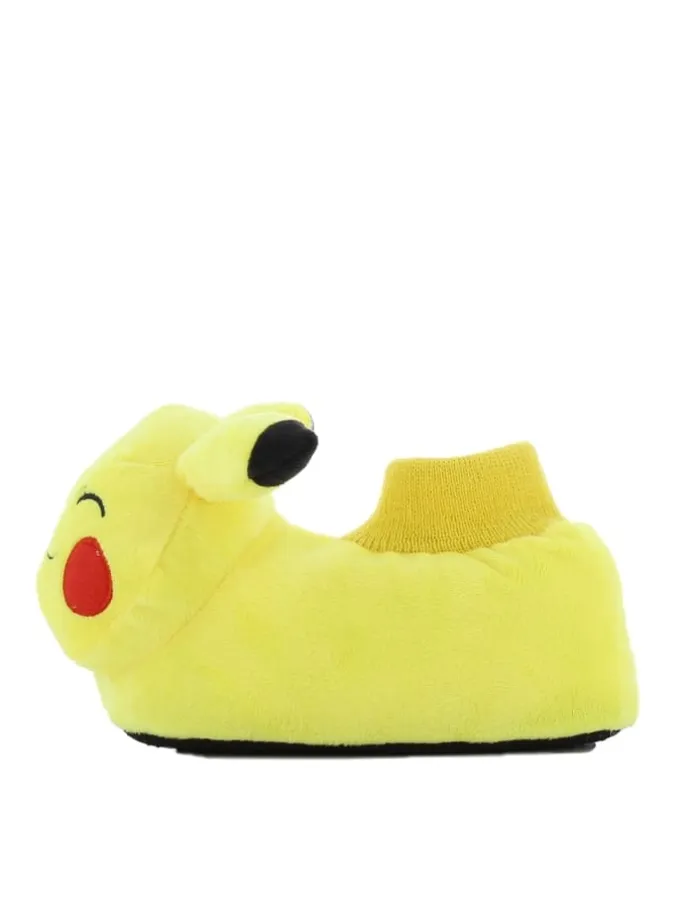 Hausschuhe mit Pokémon Pikachu Motiv, in Gelb, Schlupfschuh