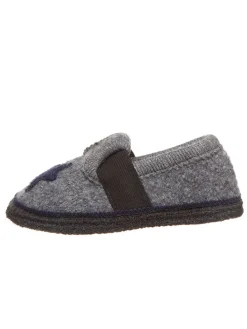 Hausschuhe "Stern" in Grau/ Dunkelblau/ Anthrazit