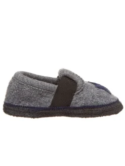 Hausschuhe "Stern" in Grau/ Dunkelblau/ Anthrazit