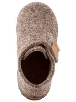 Hausschuhe uni in braun