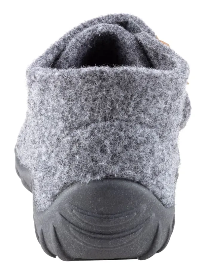 Hausschuhe uni in rauchgrau