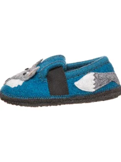 Hausschuhe "Wolf" in Blau