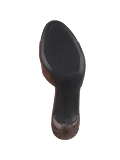 High-Heel Sandalette in Braun