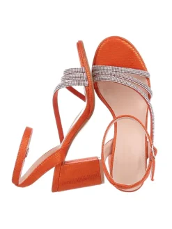 High-Heel Sandalette in Orange