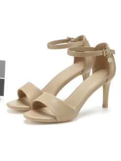 High-Heel-Sandalette in beige