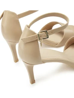High-Heel-Sandalette in beige