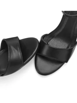 High-Heel-Sandalette in schwarz