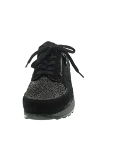 Hiroko-Soft sportlicher Schnürer Schwarz