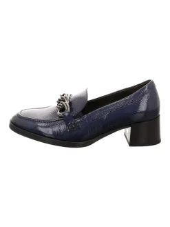 Hochfrontpumps in Blau