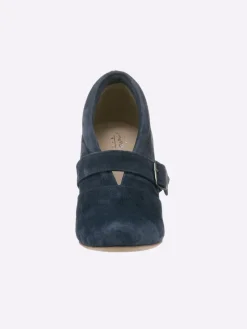 Hochfrontpumps in blau