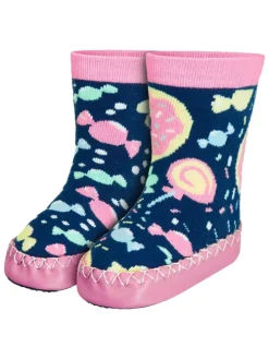 Hüttenschuh Bonbons in Marine/Rosa