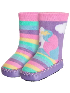 Hüttenschuh Einhorn in Multicolor