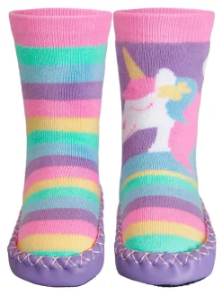 Hüttenschuh Einhorn in Multicolor