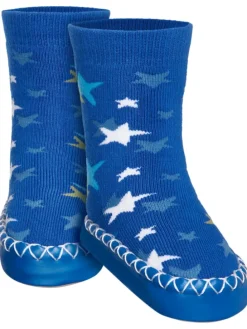 Hüttenschuh Sterne in Blau