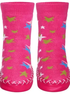 Hüttenschuh Sterne in Pink