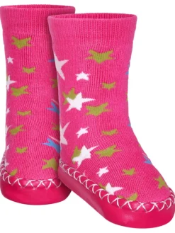 Hüttenschuh Sterne in Pink