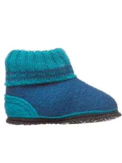Hüttenschuhe "Einhorn" in Blau