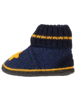 Hüttenschuhe "Stern" in Dunkelblau