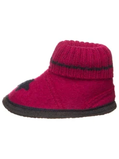 Hüttenschuhe "Stern" in Fuchsia