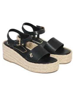 Keilsandalen in Schwarz