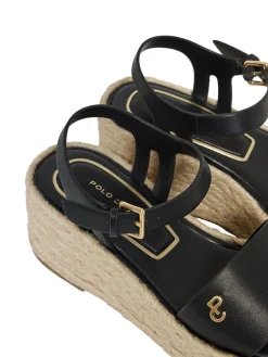 Keilsandalen in Schwarz