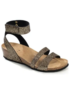 Keilsandaletten "Camiri" in Gold