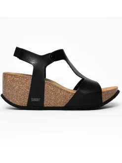 Keilsandaletten "Fiore" in Schwarz