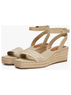 Keilsandaletten in Beige