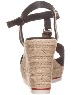 Keilsandaletten in Dunkelblau