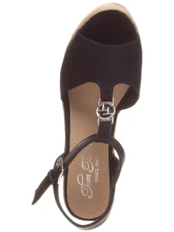 Keilsandaletten in Dunkelblau