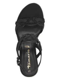 Keilsandaletten in Schwarz