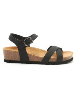 Keilsandaletten in Schwarz