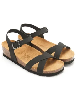 Keilsandaletten in Schwarz