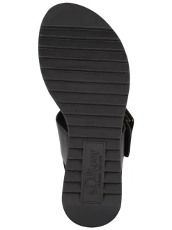 Keil-Sandaletten in Schwarz/ Weiß