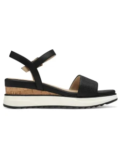 Keil-Sandaletten in Schwarz