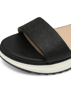 Keil-Sandaletten in Schwarz