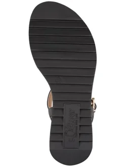 Keil-Sandaletten in Schwarz