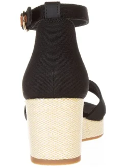 Keilsandaletten in Schwarz