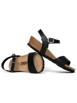 Keilsandaletten "Mateo" in Schwarz