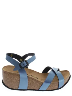 Keilsandaletten "Pivoine" in Hellblau