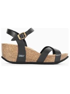 Keilsandaletten "Pivoine" in Schwarz