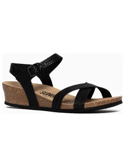 Keilsandaletten "Semi-Compensees" in Schwarz