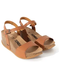 Keilsandaletten "Yucca" in Hellbraun