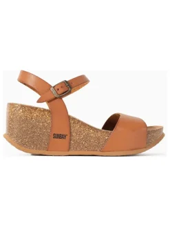 Keilsandaletten "Yucca" in Hellbraun