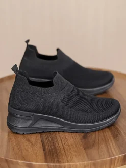 Keilslipper in Schwarz