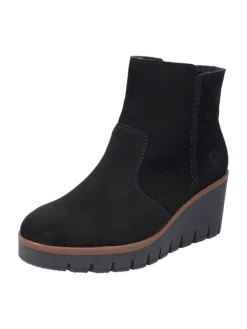 Keilstiefeletten in Schwarz