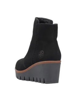 Keilstiefeletten in Schwarz