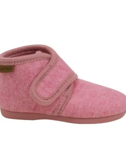 Kinder Hausschuh "Slippers Wool Hook and Loop" in Rosa