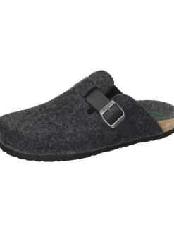 Klassische Hausschuhe in anthrazit